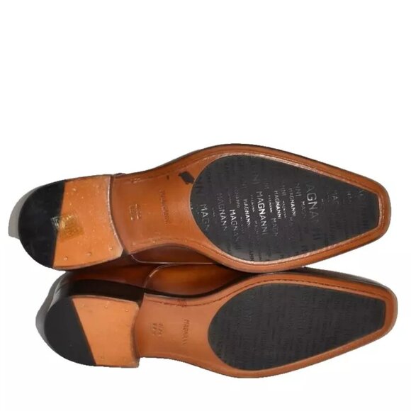 New! Magnanni Melrose II Cap Toe Derby Cognac Brown Size 9.5 US 21208 DD469